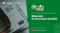 Cupón Diario de la ONCE de hoy, miércoles 21 de octubre de 2026: sorteo a las 21:25 y resultados