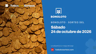 Bonoloto de hoy, sábado 24 de octubre de 2026: sorteo a las 21:30 y resultados