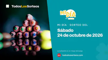 Mi Día de hoy, sábado 24 de octubre de 2026: sorteo a las 21:15 y resultados