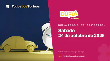 Dupla de la ONCE del sábado 24 de octubre de 2026: resultados del día