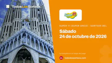 Super 11 de la ONCE del sábado 24 de octubre de 2026: resultados del día