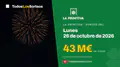 La Primitiva de hoy, lunes 26 de octubre de 2026: bote de 43 M€, sorteo a las 21:40