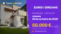 EuroDreams de hoy, jueves 29 de octubre de 2026: bote de 50.000 €, sorteo a las 21:00